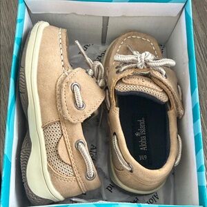 Aloha Island Kids Tan Moccasin-Style Slip-On Sneakers